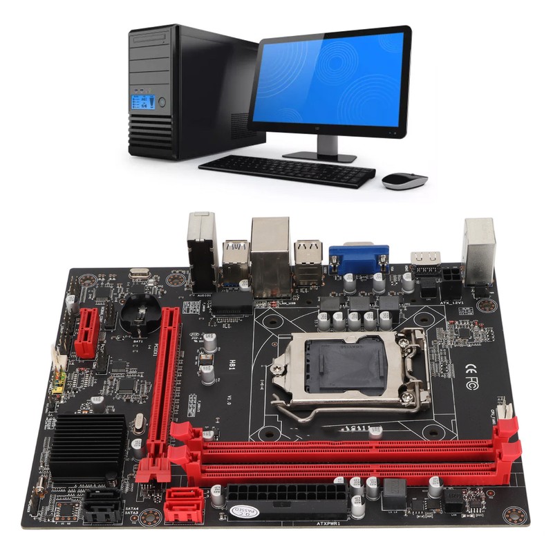 DDR3 Motherboard 1156 Pins Support DDR3 Dual Channel 100M Network