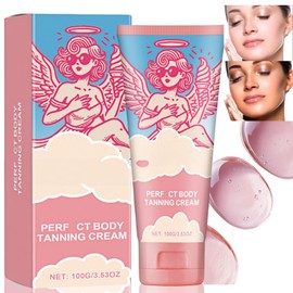 Per/fect Body Tanning Cream,Sunless Tannings Lotion,Hydrating Sunbed Cream for Deep Results,Sunbed Cre/am Accelerator,Tanning Accelerator Cre/am for Sun/beds,Gradual Tanning Moisturiser,Tan Enhancer