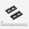 sourcing map DIP IC Chip Socket Adapter Flat Pin 18P