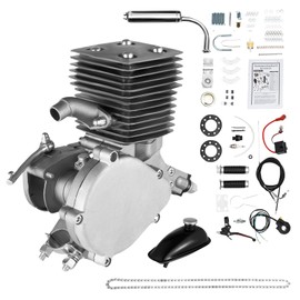 JAYGOVAN 100CC Bicycle Engine Bike Motor Kit 2 Stroke Gas Motorized Bike Conversion Kit, Gasoline Petrol Bicycle Motor Refit Full Set Air-Cooling Modified Full Set for 26-28" Bikes with V-Frame