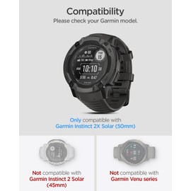 Spigen Tempered Glass Screen Protector [GlasTR EZ FIT] designed for Garmin Instinct 2X Solar (50mm) - 2pack