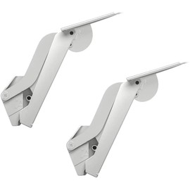 Gedotec Folding Console for Kitchen Cupboard | 1 Set - Flap Support White Matt | Free Space | Model D 2.2-9.3 kg | Complete Set Folding Hinge | Hinge for Folding Table - Flap Fitting Furniture