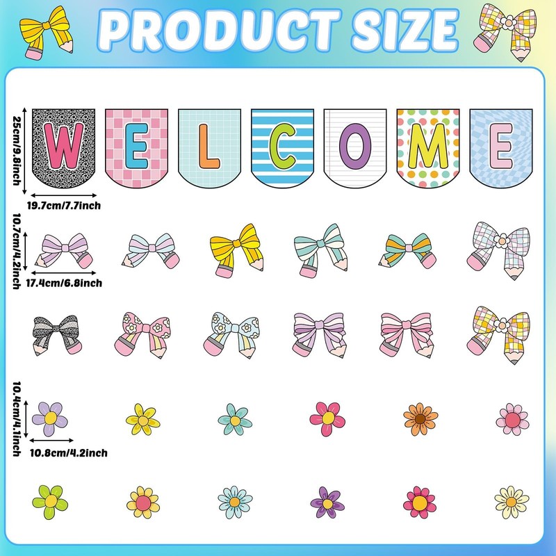 Welcome Back to School Cutouts Composition Notebook Classroom Bulletin Board
