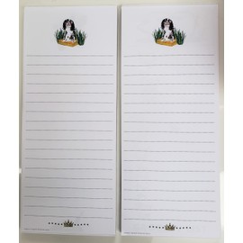 KING CHARLES CAVALIER Refrigerator Notepads - SET OF TWO PADS