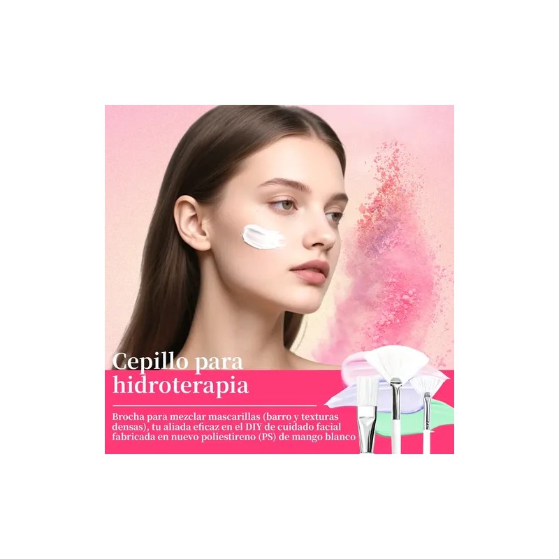 10 Pzs Brochas Mascarillas Faciales Serum Acido Spa Blanco