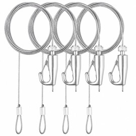 Yanuki 4 Pieces Picture Rail Wire 0.06 in (1.5 mm) x 6.6 ft (2 m) S Shaped Hook