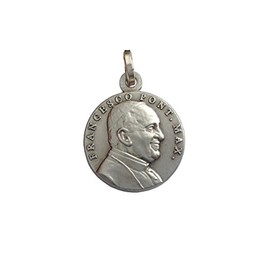 925 Sterling Silver Medal Pope Francis - The Medals of the Patron Saints, Sterling Silver