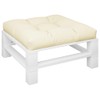 vidaXL Outdoor Pallet Cushion, Soft Seating Pad in Cream, Durable