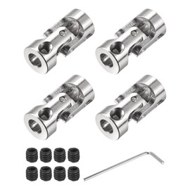 sourcing map Swivel Universal Joint Shaft Coupling 5 mm to 5 mm Inner Diameter L23 x D11 with Screws and Wrench for RC Model Pack of 4