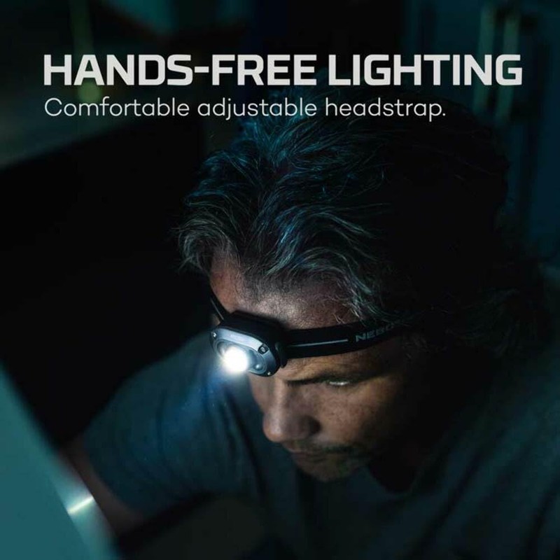 NEBO MYCRO 250 Rechargeable Headlamp | 250 Lumens, 3 Light