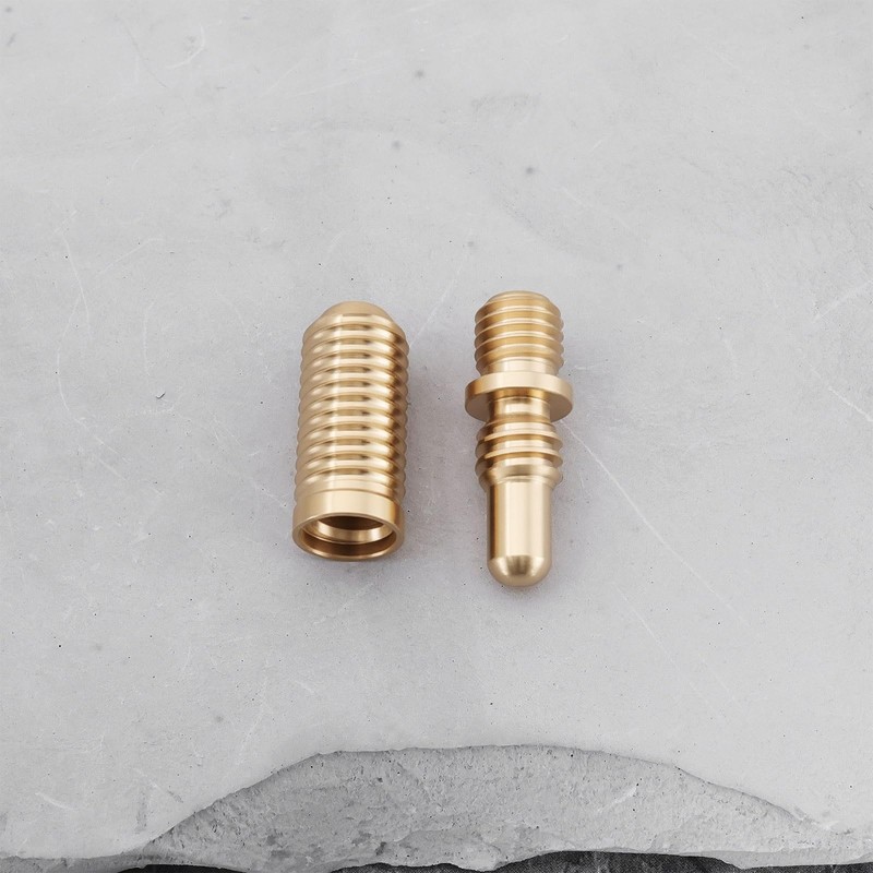 LT Easiyl 2Pcs Billiard Cue Extension Screws Copper Pool Cue
