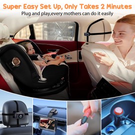 Rohent Baby Car Camera with Night Vision - HD 1080P Rear-Facing Car Seat Camera with 4.3'' Display, 360° Adjustable, Easy DIY Installation for Infant Safety, Fits SUVs, Trucks, Sedans
