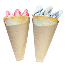 Crepe Triangle Bags, Brown Plain Perforation, Pack of 100