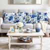 Joymaison 40x40 Pack of 4 Chinoiserie Flower Throw Pillow Cushion