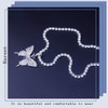 EARENT Butterfly Necklace Silver Rhinestone Choker Necklaces Christmas Costume New