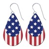 Fourth of July Earrings | Sterling Silver and Painted Wood