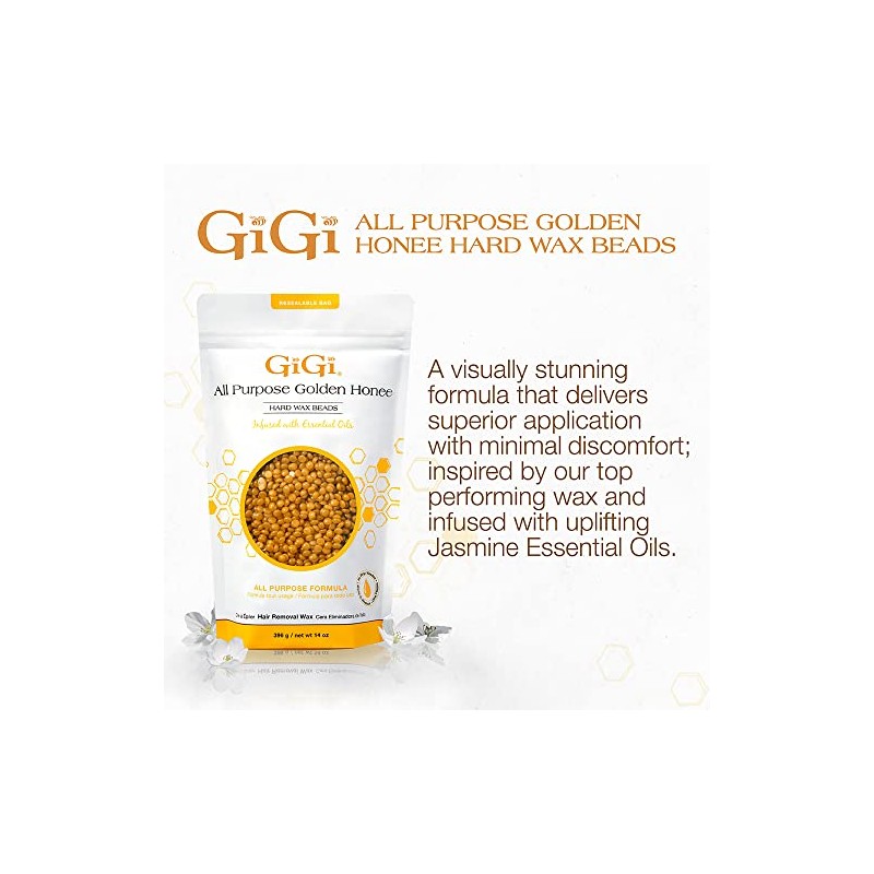 GiGi Hard Wax Beads, Golden Honee All Purpose Hair Removal