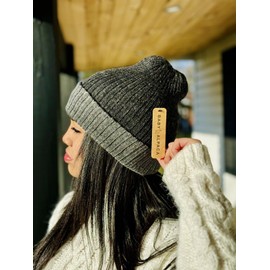 QORIQUNA 100% Baby Alpaca Luxury Reversible Beanie - Winter Hat - Unisex