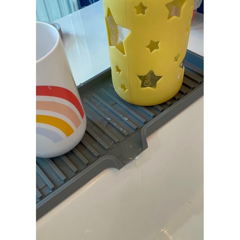 Happitasa Silicone Soap Dish Tray and Sponge Holder with Drain