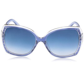 SOUTHPOLE Women's 1021SP Oversized Rhinestone UV400 Protective Butterfly Sunglasses-Cool Gifts for Her, 60mm, Blue Crystal, 60 mm