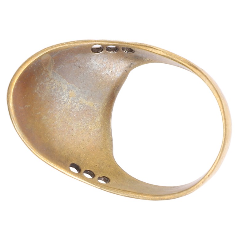 Brass Archery Thumb Ring Portable Finger Protector with Anti Lost