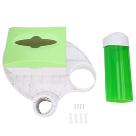 Dental Chair Scaler Tray 3 in 1 Disposable Cup Storage Holder with Tissue BoxGreen