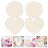 SEWACC 4Pcs Wooden Basket Bottom Round Heart Shape Crochet Basket