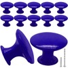 Zorveiio 10Pcs Royal Blue Round Cabinet Knobs, Metal Drawer Knobs