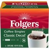 Folgers Coffee Singles Medium Roast Decaf Coffee Bags, 19 Count