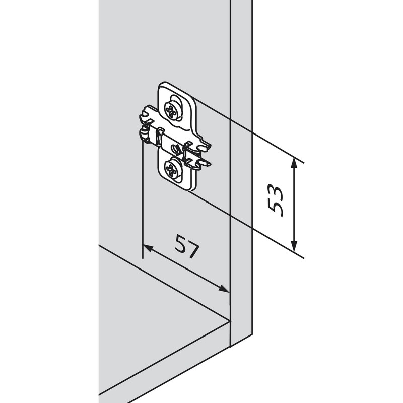 BLUM CLIP Cross Mounting Plate Front System Screws HV: Slotted