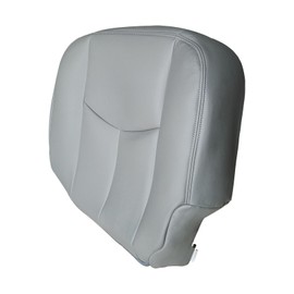 Driver and Passenger Side Bottom and Top Lean Back Leather Seat Cover Fit for 2003 2004 2005 2006 Chevy Silverado Tahoe Suburban Avalanche Yukon GMC Sierra (Pewter Gray 922 or 92i)