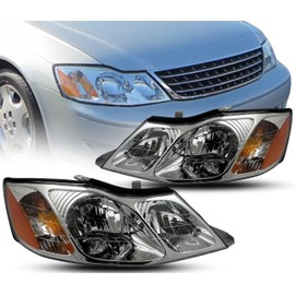 Replacement For Toyota 2000 2001 2002 2003 2004 Avalon XLS/XL Sedan Headlight Assembly, DOT/SAE Compliant, Right & Left Side, TO2503132, TO2502132, OEM 81150-AC040, OEM 81110-AC040