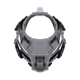 ICEFANG Tactical K9 Operation Harness,6X Buckle,Working Dog MOLLE Vest with Handle,3/4 Body Coverage,Hook and Loop Panel for ID Patch,No Pulling Front Clip (S (Chest 22"-27"), WG)