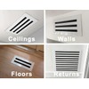 BUILDMART - 10x6 Modern AC Vent Cover - Decorative Black
