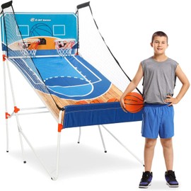 EjetGame Basketball Arcade Game, Kids Basketball Gifts for Kids Boys Girls Children Youth & Teens | 16-in-1 Games Dual Shot,Blue