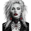 Women's Black Lace Choker Necklace – Adjustable Gothic Skull Cross