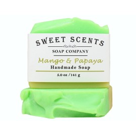 Mango & Papaya Soap - Handmade, Cold Process, Scented Soap