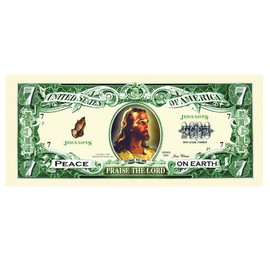American Art Classics Pack of 5 - Jesus Christ Praise The Lord Christian Novelty Bills