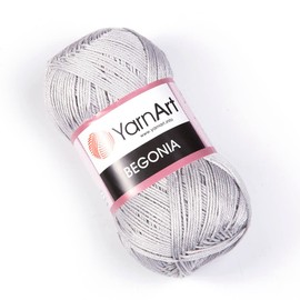 Yarn Art Begonia Yarn 100% algodón, hilo de algodón suave de primera calidad, para tejer ganchillo y amigurumi, varios colores pastel y brillantes, hilo, 50 g, 185 años (4920)