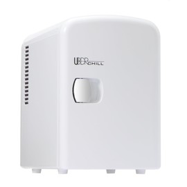 Uber Appliance UB-CH1-WHITE, Skin Care, Beauty, Makeup, Cosmetics Storage | Skincare Bedroom | Portable Mini Fridge Cooler and Warmer