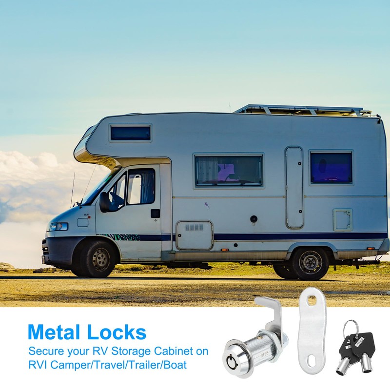 uxcell 1-1/8 Inch Cabinet Locks with Key, 3 Pack Cam