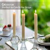 Glasseam Glass Candle Drip Protectors, Set of 24 Clear Bobeches
