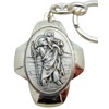 St Christopher Metal Keychain Travel Saint Key Ring with Holy