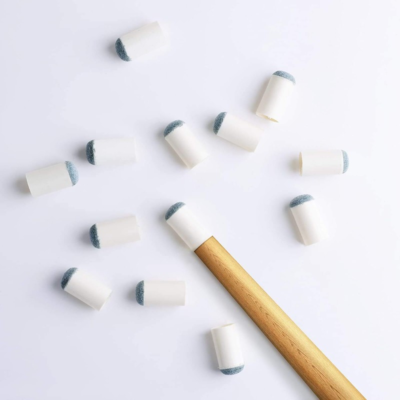 BLUECELL 20pcs Replacements Slip-On Pool Billiard Cue Tips,13mm