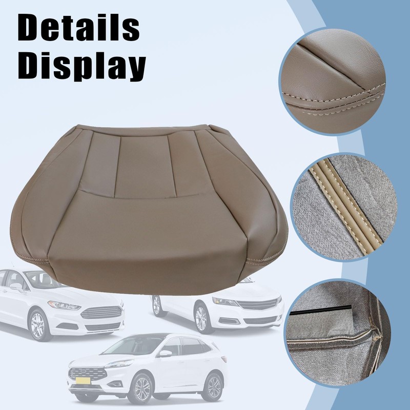 SecosAutoparts Oak Tan Front Driver or Passenger Side Bottom Leather