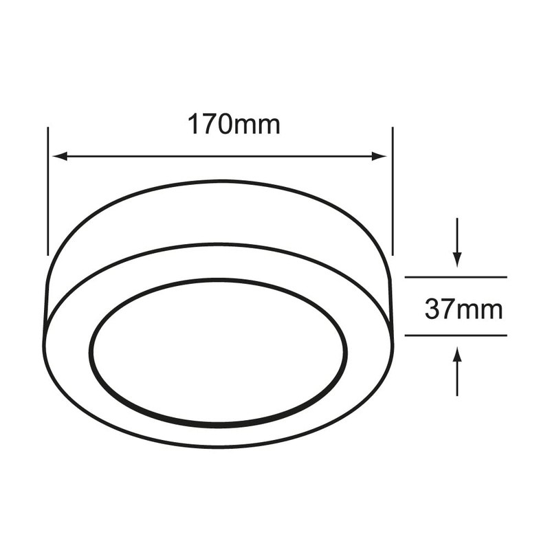 Tecnolite Lámpara Plafón LED de Sobreponer 12 W, Luz de