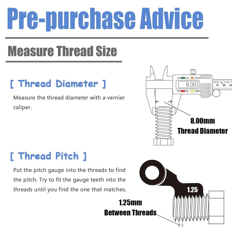 Mesee 30 Pieces Thread Repair Kit M8 x 1.25mm Metric