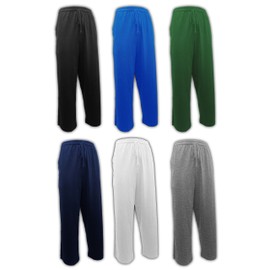 Andrew Scott Men's 6 Pack 100% Cotton Jersey Knit Yoga Lounge & Sleep Pajama Pants