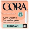 Cora Organic Applicator Tampons | Regular Absorbency | 100% Organic