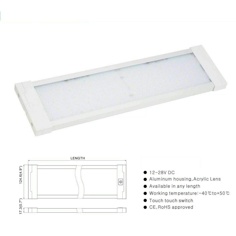 MARVIX LED 12V 24V Ceiling Panel Light Switched Lamp Caravan